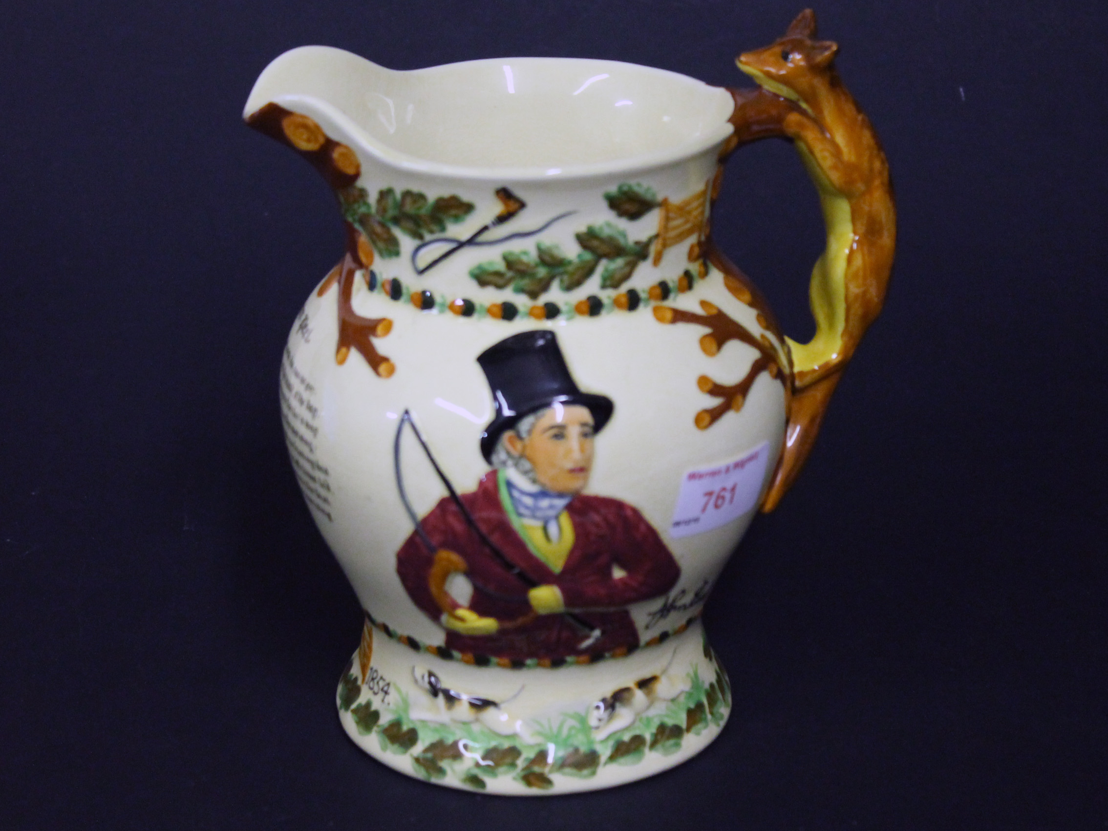 A Crown Devon musical jug 'John Peel'. H19.5cm. Condition - very good, no chips, cracks nor any