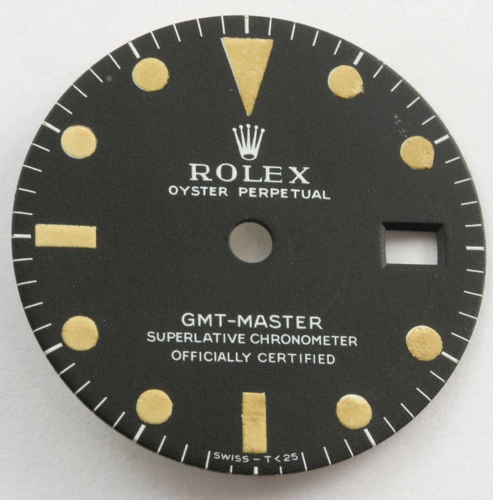 AN ORIGINAL ROLEX OYSTER PERPETUAL GMT MASTER DIAL & HANDS CIRCA 1960/70s
For ref. 1675 models, - Image 2 of 5