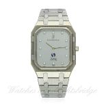 A FINE GENTLEMAN'S 18K SOLID WHITE GOLD & DIAMOND AUDEMARS PIGUET BRACELET WATCH CIRCA 1990s
D: