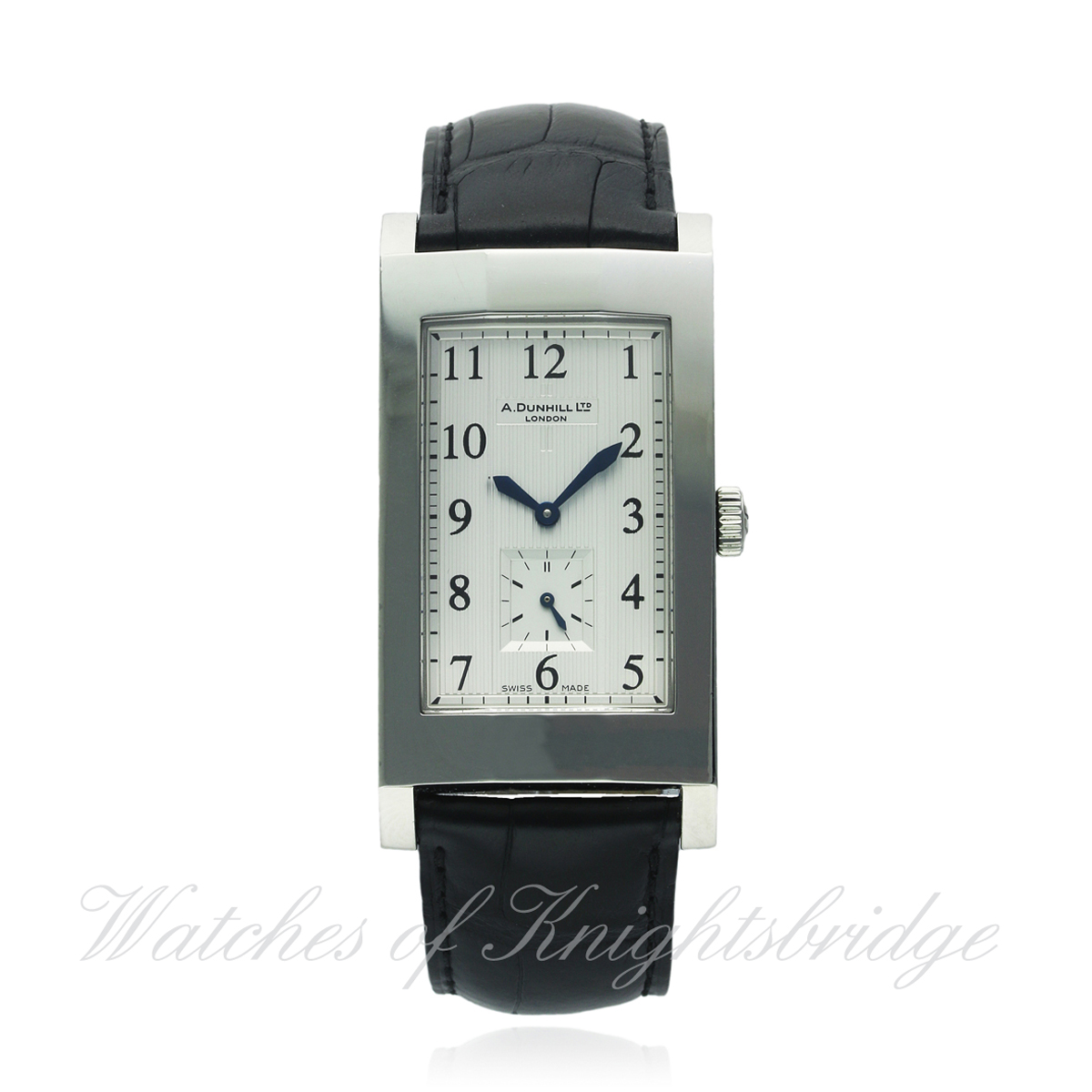 A GENTLEMAN'S STAINLESS STEEL ALFRED DUNHILL FACET WRIST WATCH CIRCA 2012, REF. UH018 WITH JAEGER
