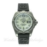 A GENTLEMAN'S STAINLESS STEEL & DIAMOND BREITLING COCKPIT WRIST WATCH CIRCA 2009, REF. A49350
D: