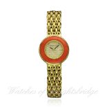 A FINE LADIES 18K SOLID GOLD & DIAMOND AUDEMARS PIGUET BRACELET WATCH CIRCA 1980s
D: Original pave