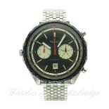 A RARE GENTLEMAN'S STAINLESS STEEL BREITLING CHRONO MATIC CO PILOT CHRONOGRAPH BRACELET WATCH