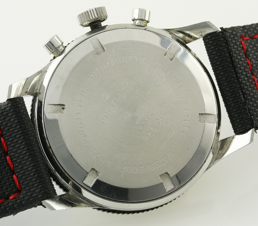 A RARE GENTLEMAN'S STAINLESS STEEL BREITLING CO PILOT YACHTING CHRONOGRAPH WRIST WATCH CIRCA - Image 6 of 8