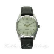 A RARE GENTLEMAN'S LARGE SIZE STAINLESS STEEL ROLEX OYSTER PRECISION WRIST WATCH CIRCA 1960, REF.