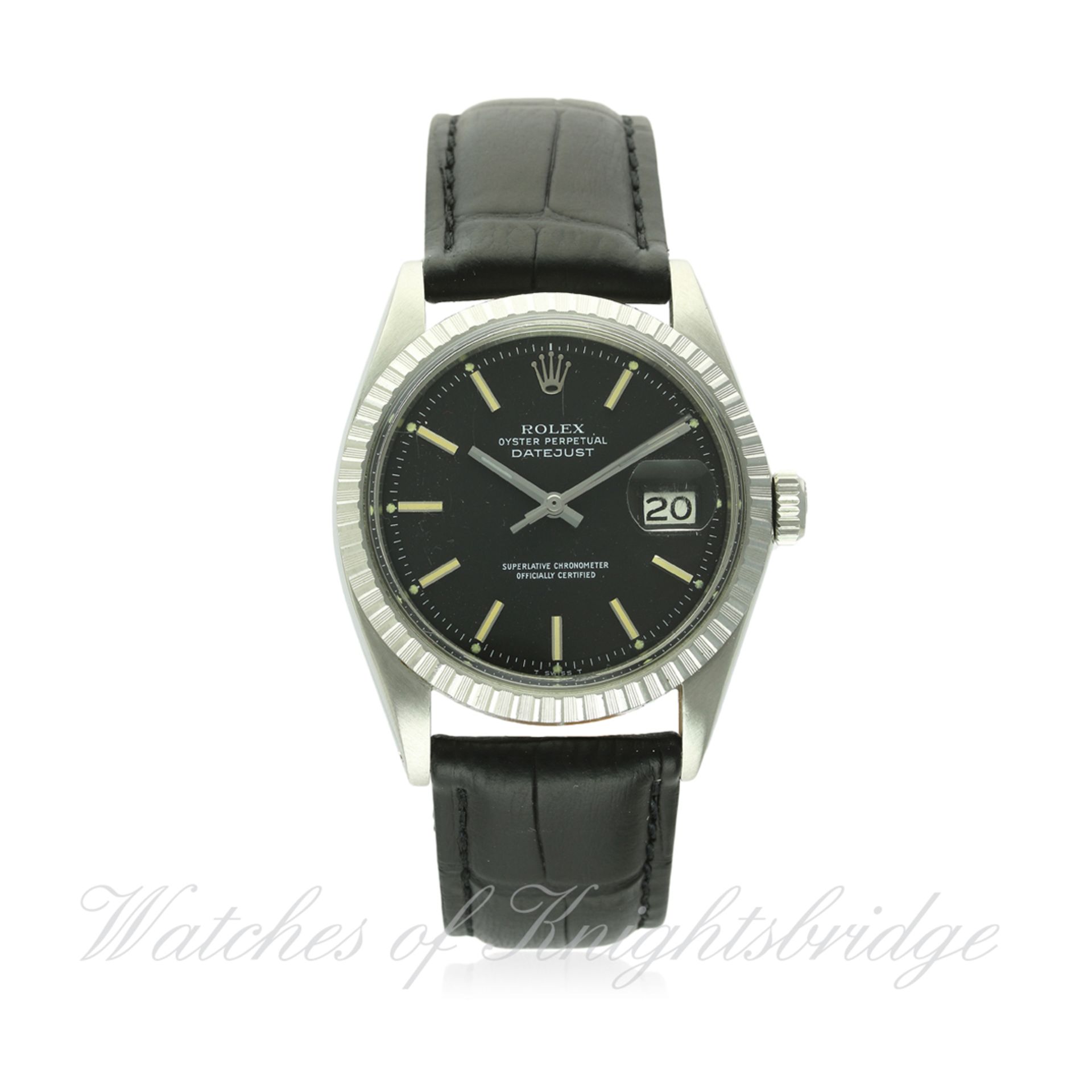 A GENTLEMAN'S STAINLESS STEEL ROLEX OYSTER PERPETUAL DATEJUST WRIST WATCH CIRCA 1968, REF. 1603
D: