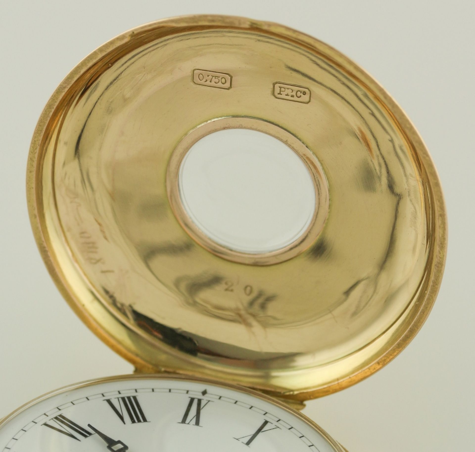 A LADIES 18K SOLID GOLD PATEK PHILIPPE HALF HUNTER POCKET WATCH CIRCA 1910, REF. 67120 MADE FOR A. - Image 5 of 9