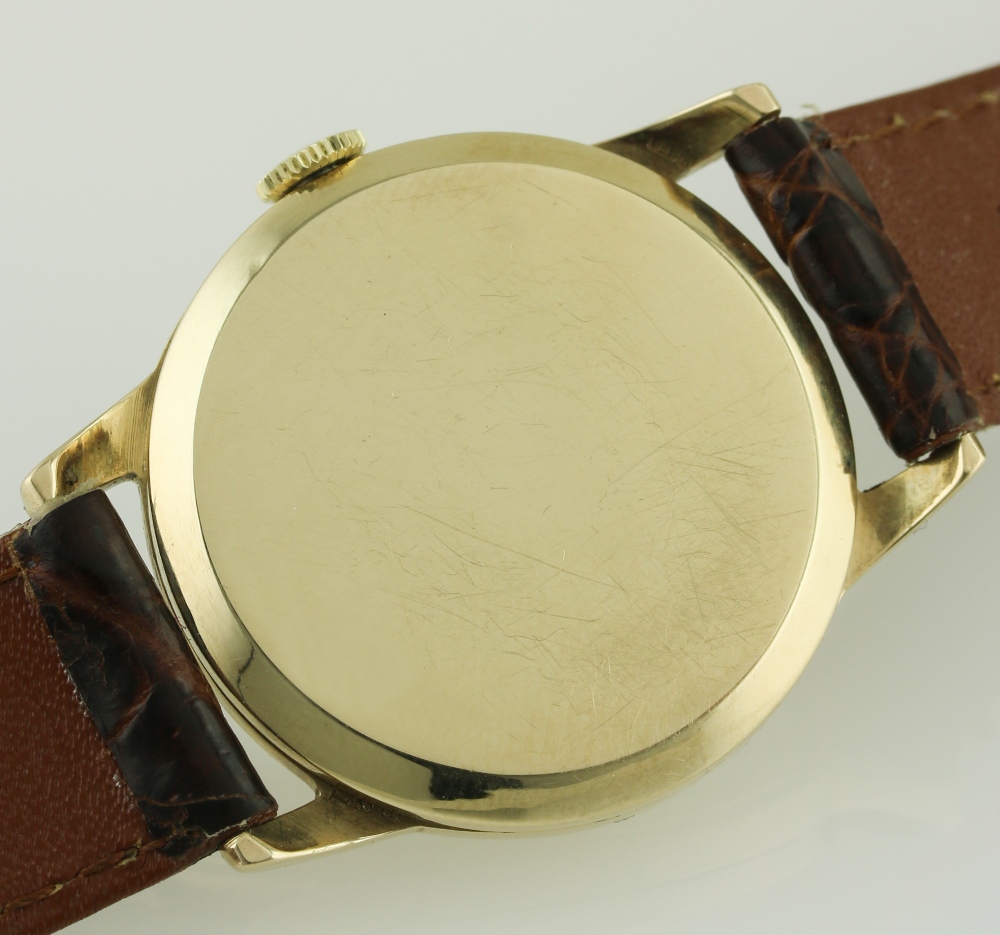 A GENTLEMAN'S 9CT SOLID GOLD ROLEX PRECISION WRIST WATCH CIRCA 1960s
D: Silver dial with applied - Image 6 of 8