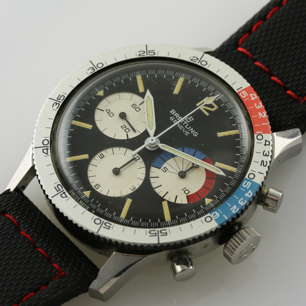 A RARE GENTLEMAN'S STAINLESS STEEL BREITLING CO PILOT YACHTING CHRONOGRAPH WRIST WATCH CIRCA - Image 3 of 8