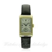 A GENTLEMAN'S 9CT SOLID GOLD ROLEX RECTANGULAR WRIST WATCH CIRCA 1930s, REF. 1936
D: Silver with