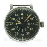 A GERMAN MILITARY LACO LUFTWAFFE B.UHR NAVIGATORS WATCH CIRCA 1941, REF. FL23883 D: Black dial