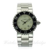 A LADIES STAINLESS STEEL CHAUMET CLASS ONE AUTOMATIC BRACELET WATCH CIRCA 2008 D: Silver guilloche