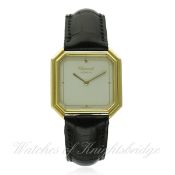 A GENTLEMAN'S 18K SOLID GOLD CHOPARD WRIST WATCH CIRCA 1980s, REF. 2130 D: Silver dial with