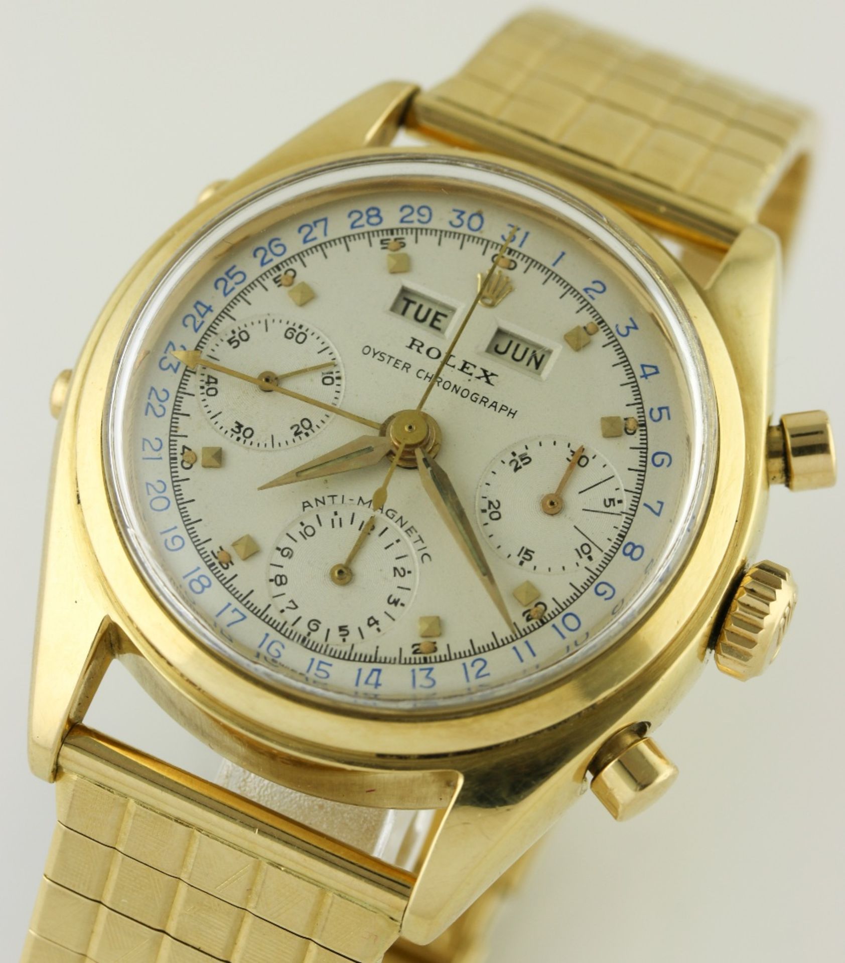 A FINE & RARE GENTLEMAN'S 18K SOLID GOLD ROLEX "JEAN-CLAUDE KILLY" OYSTER TRIPLE CALENDAR ANTI- - Image 5 of 13