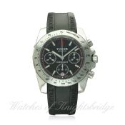 A GENTLEMAN'S STAINLESS STEEL TUDOR SPORT CHRONOGRAPH WRIST WATCH DATED 2009, REF. 20300 WITH BOX,