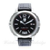 A GENTLEMAN'S STAINLESS STEEL JEANRICHARD 2 TIME ZONE AUTOMATIC WRIST WATCH DATE 2010, REF. 68130