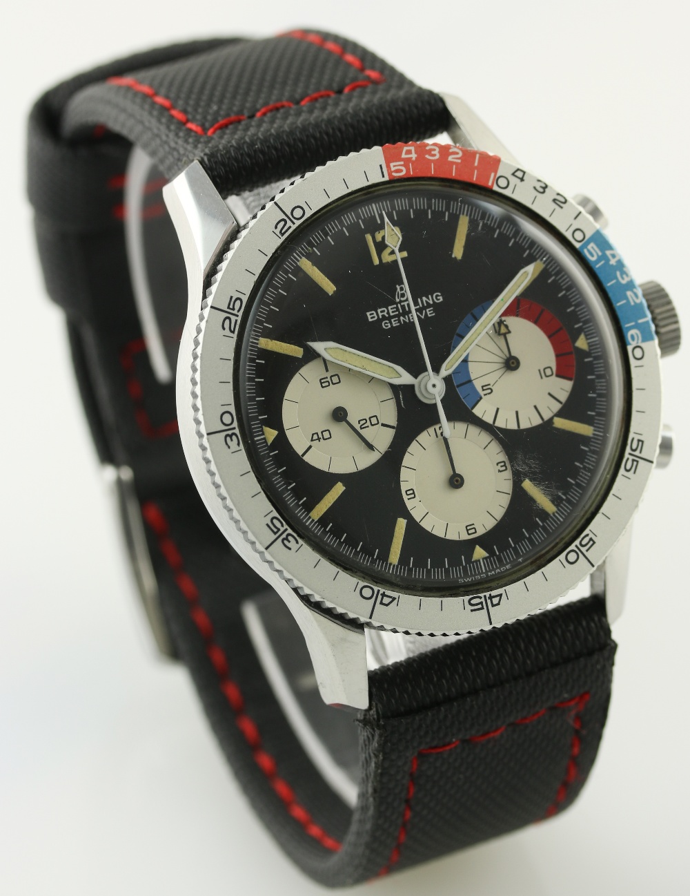 A RARE GENTLEMAN'S STAINLESS STEEL BREITLING CO PILOT YACHTING CHRONOGRAPH WRIST WATCH CIRCA - Image 5 of 8