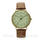 A RARE GENTLEMAN'S LARGE SIZE 18K SOLID GOLD ROLEX CHRONOMETER WRIST WATCH CIRCA 1950, REF. 4359