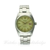 A GENTLEMAN'S STAINLESS STEEL ROLEX OYSTERDATE PRECISION BRACELET WATCH CIRCA 1956, REF. 6494