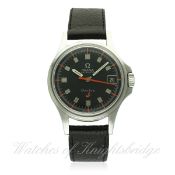 A RARE GENTLEMAN'S STAINLESS STEEL OMEGA GENEVE ADMIRALTY "ANCHOR" AUTOMATIC WRIST WATCH CIRCA 1968,