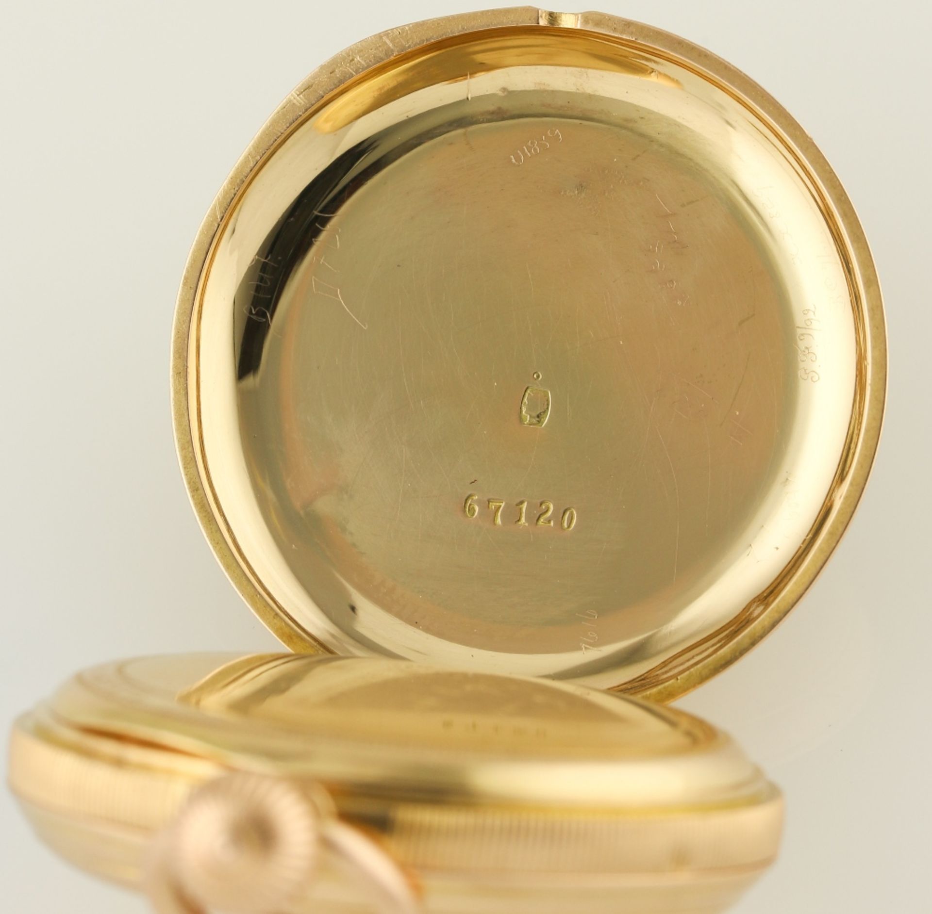 A LADIES 18K SOLID GOLD PATEK PHILIPPE HALF HUNTER POCKET WATCH CIRCA 1910, REF. 67120 MADE FOR A. - Image 8 of 9