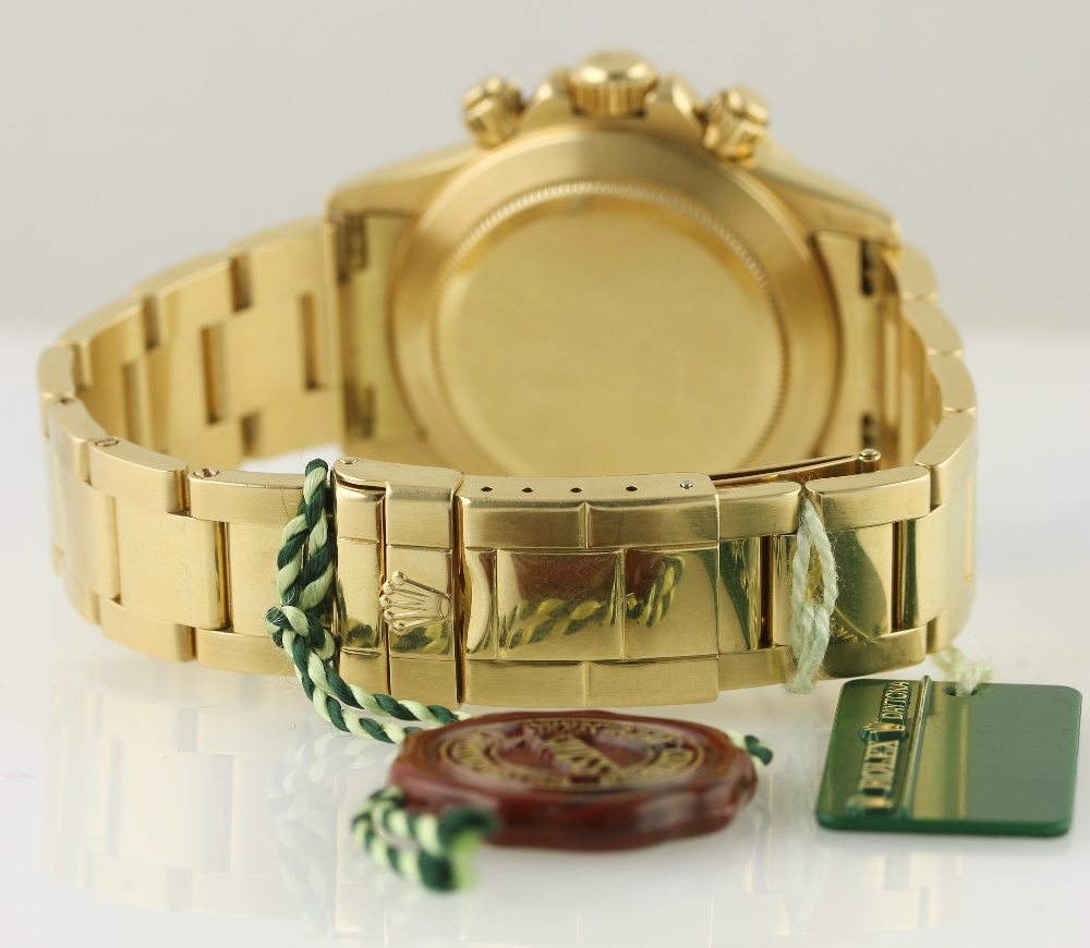 A GENTLEMAN'S 18K SOLID GOLD ROLEX OYSTER PERPETUAL COSMOGRAPH DAYTONA BRACELET WATCH CIRCA 1991, - Image 5 of 7