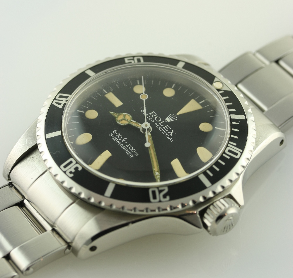 A RARE GENTLEMAN'S STAINLESS STEEL ROLEX OYSTER PERPETUAL SUBMARINER BRACELET WATCH CIRCA 1963, REF. - Image 3 of 6