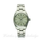 A STAINLESS STEEL ROLEX OYSTER SPEEDKING PRECISION BRACELET WATCH CIRCA 1970, REF. 6430
D: Silver