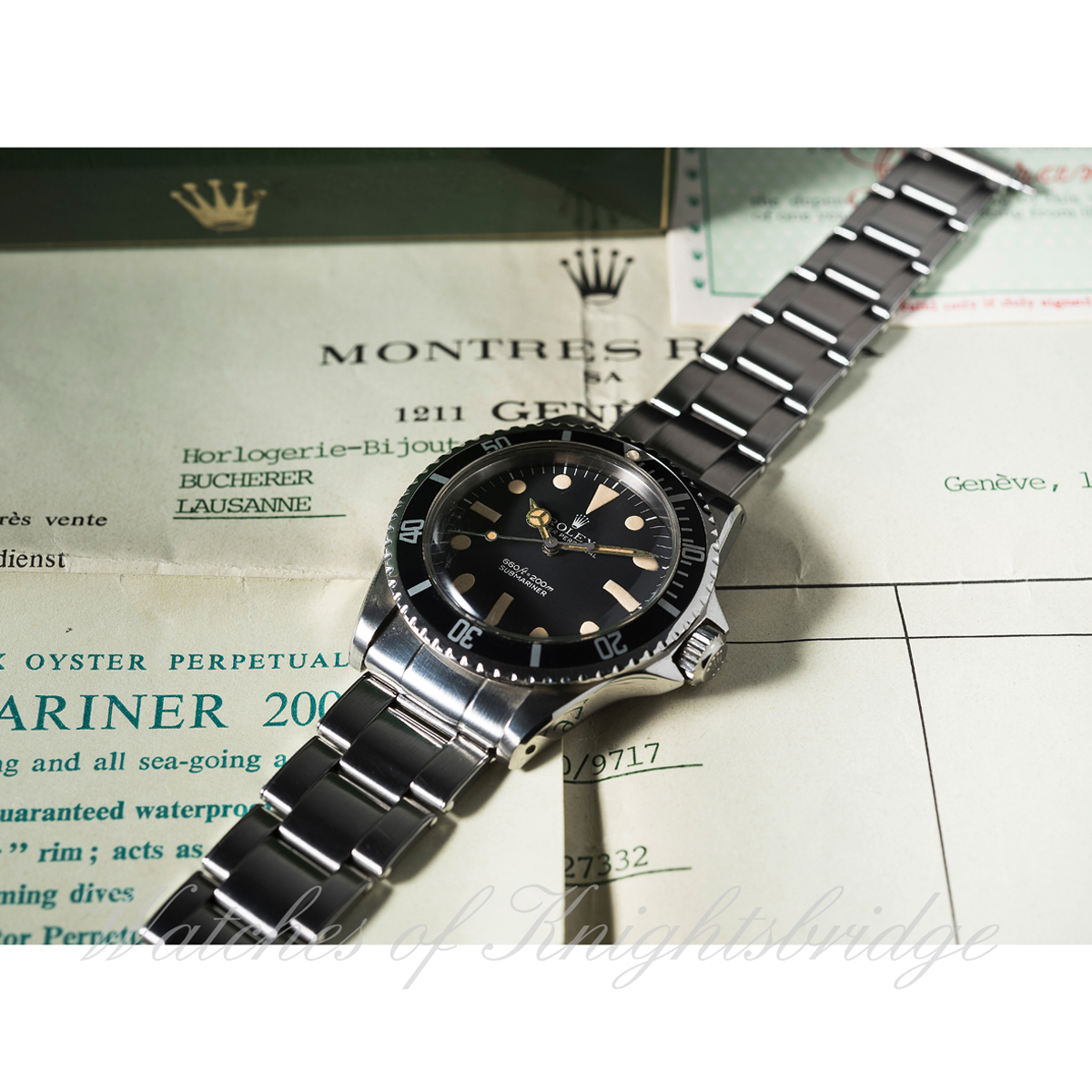 A RARE GENTLEMAN'S STAINLESS STEEL ROLEX OYSTER PERPETUAL SUBMARINER BRACELET WATCH CIRCA 1963, REF. - Image 2 of 6