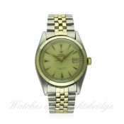 A RARE GENTLEMAN'S STEEL & GOLD ROLEX OYSTER PERPETUAL "OVETTONE" BRACELET WATCH CIRCA 1950s, REF.