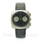 A GENTLEMAN'S BREITLING TOP TIME CHRONOGRAPH WRIST WATCH CIRCA 1970s, REF. 2006 D: Black dial with