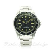 A RARE GENTLEMAN'S STAINLESS STEEL ROLEX OYSTER PERPETUAL SUBMARINER CHRONOMETER BRACELET WATCH