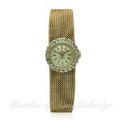 A LADIES 18K SOLID PINK GOLD OMEGA BRACELET WATCH CIRCA 1967, REF. 511.180
D: Silver dial with black
