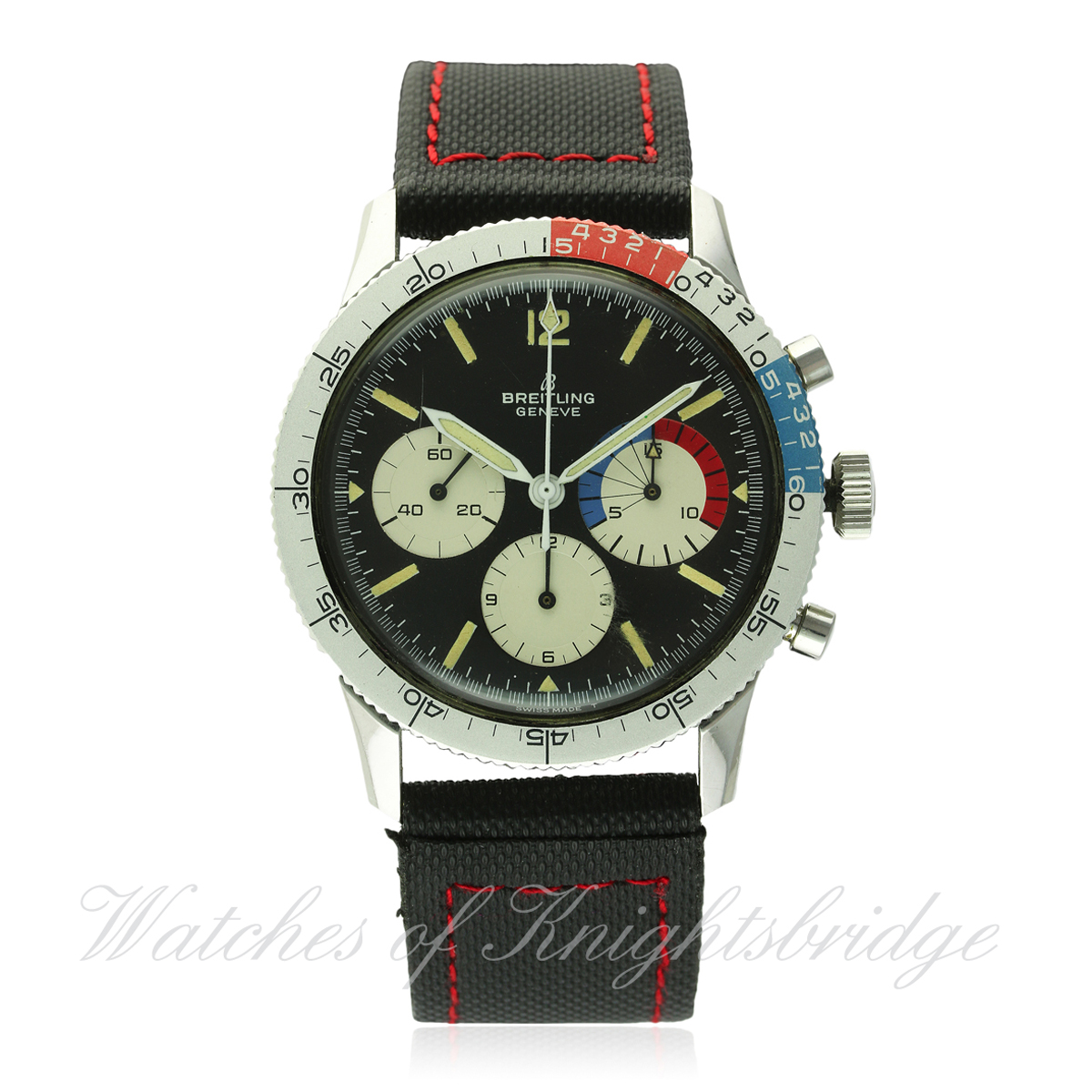 A RARE GENTLEMAN'S STAINLESS STEEL BREITLING CO PILOT YACHTING CHRONOGRAPH WRIST WATCH CIRCA