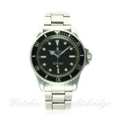 A GENTLEMAN'S STAINLESS STEEL ROLEX OYSTER PERPETUAL SUBMARINER BRACELET WATCH DATED 1975, REF. 5513