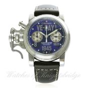 A GENTLEMAN'S STAINLESS STEEL GRAHAM 'VE-DAY 1945' CHRONOFIGHTER FLYBACK CHRONOGRAPH WRIST WATCH