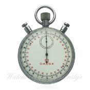 A RARE OMEGA SPLIT SECONDS TIMING POCKET WATCH CIRCA 1960s
D: White dial with 30 & 60 second scales,