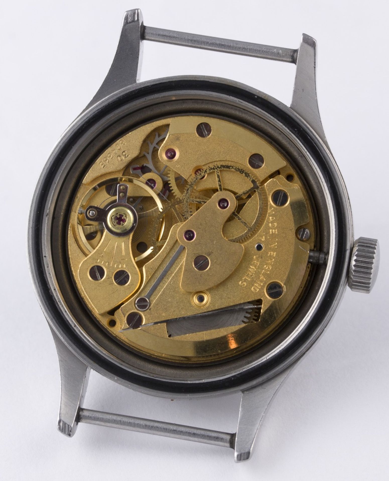 A GENTLEMAN'S STAINLESS STEEL BRITISH MILITARY SMITHS WRIST WATCH DATED 1968
D: Black dial with - Image 6 of 9
