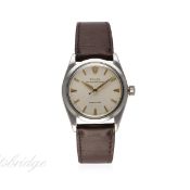 A MID SIZE STAINLESS STEEL ROLEX OYSTER SPEEDKING PRECISION WRIST WATCH CIRCA 1960, REF. 6421
D: