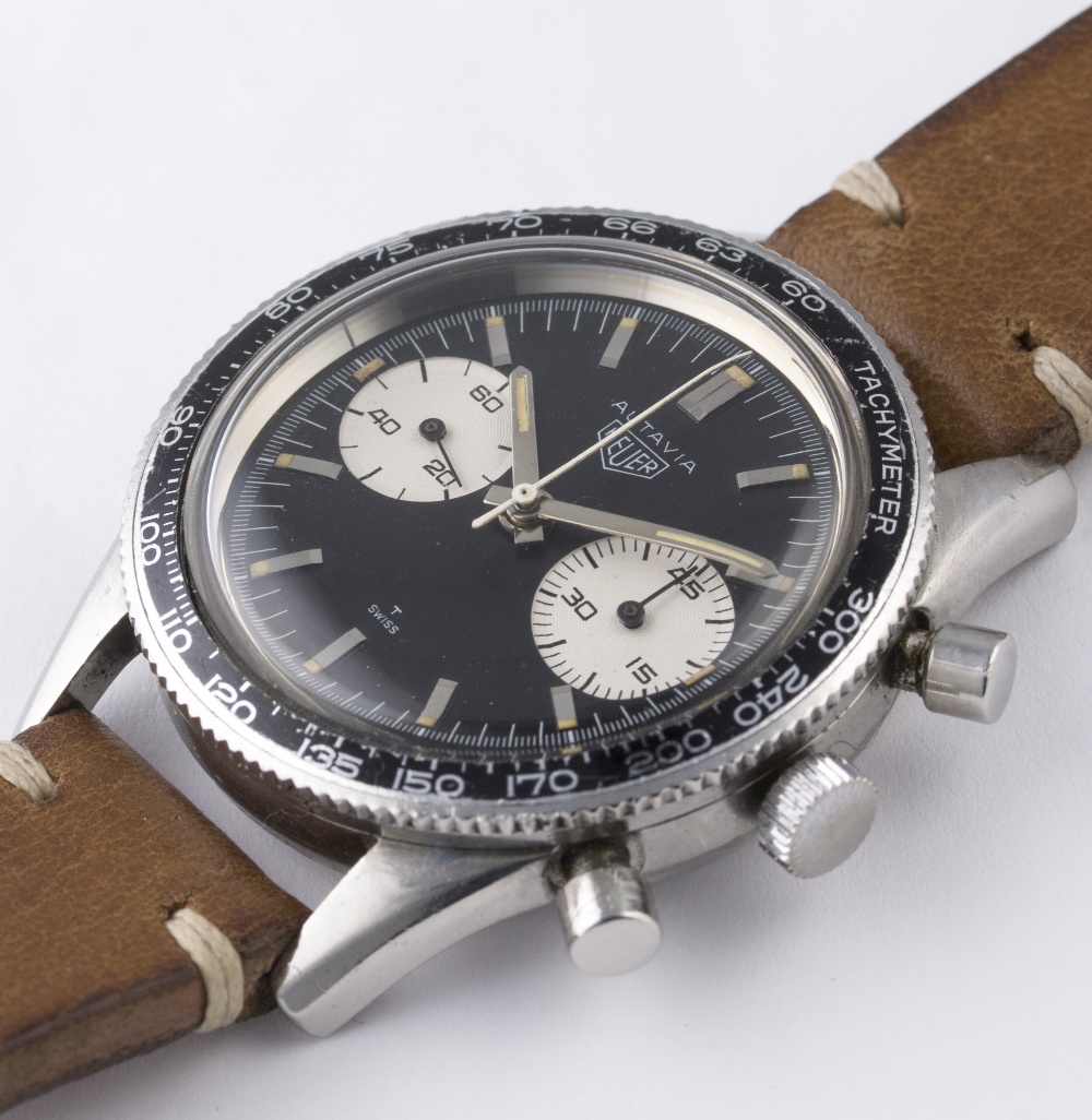 A RARE GENTLEMAN'S STAINLESS STEEL HEUER AUTAVIA CHRONOGRAPH WRIST WATCH CIRCA 1960s, REF. 3646 " - Image 4 of 9