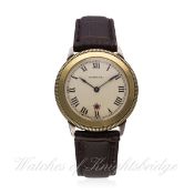 A GENTLEMAN'S SOLID SILVER & GOLD HARWOOD AUTOMATIC WRIST WATCH CIRCA 2000
D: Silver stripped dial