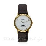 A GENTLEMAN'S 18K SOLID GOLD CHOPARD LVNA D'ORO WATCH CIRCA 1990, REF. 1121
D: White dial with