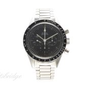 A RARE GENTLEMAN'S STAINLESS STEEL OMEGA SPEEDMASTER CHRONOGRAPH BRACELET WATCH DATED 1967, REF.