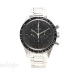 A RARE GENTLEMAN'S STAINLESS STEEL OMEGA SPEEDMASTER CHRONOGRAPH BRACELET WATCH DATED 1967, REF.