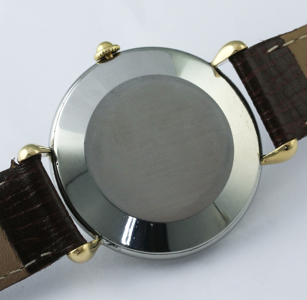 A GENTLEMAN'S LARGE SIZE STEEL & GOLD VACHERON & CONSTANTIN WRIST WATCH CIRCA 1950s
D: Two tone - Image 6 of 8