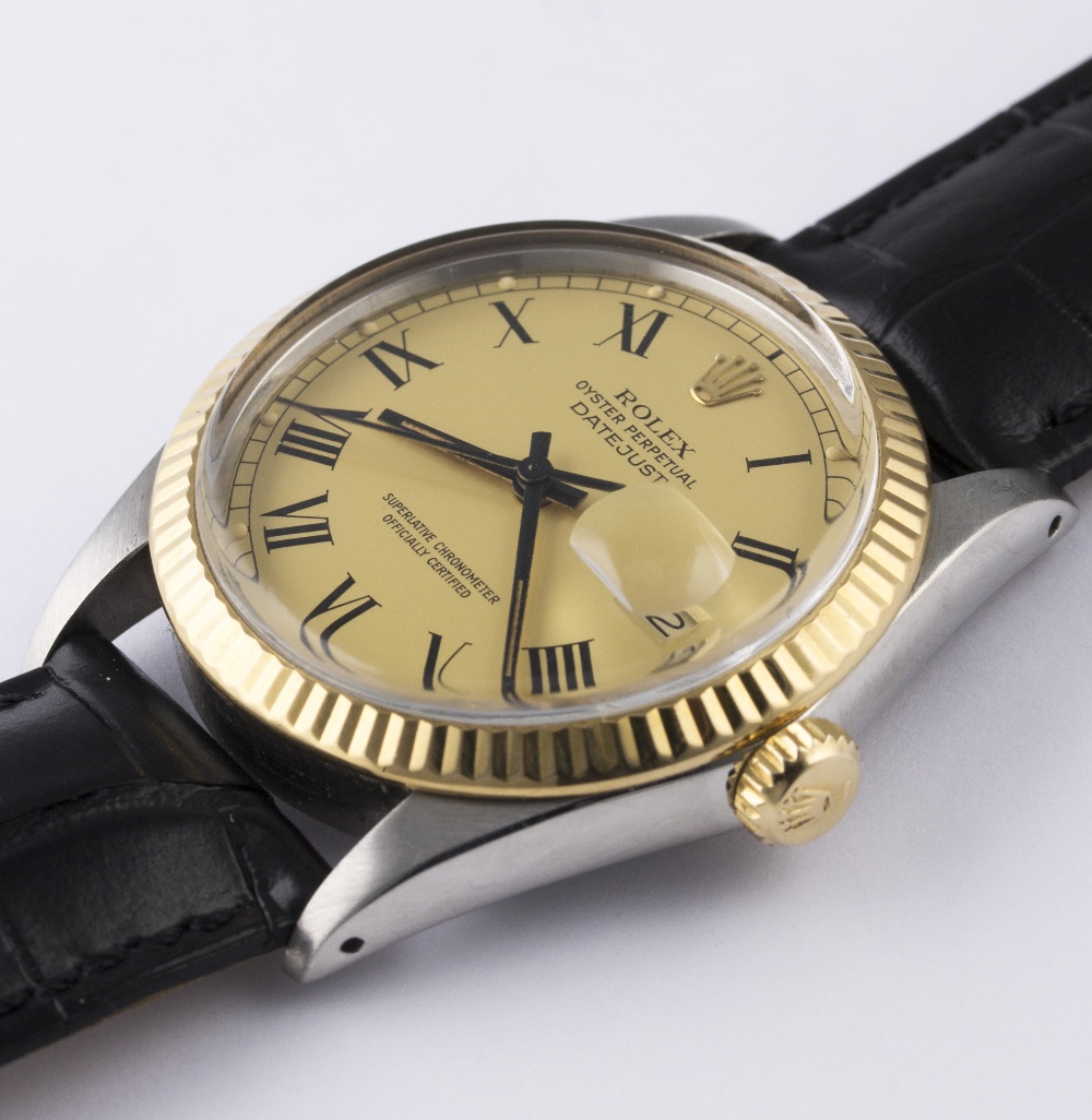 A GENTLEMAN'S STEEL & GOLD ROLEX OYSTER PERPETUAL DATEJUST WRIST WATCH CIRCA 1985, REF. 16013 " - Image 3 of 8