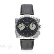 A GENTLEMAN'S BREITLING TOP TIME CHRONOGRAPH WRIST WATCH CIRCA 1970s, REF. 2006
D: Black dial with