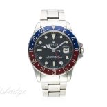 A GENTLEMAN'S STAINLESS STEEL ROLEX OYSTER PERPETUAL DATE GMT MASTER BRACELET WATCH CIRCA 1971, REF.