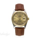 A GENTLEMAN'S STEEL & GOLD ROLEX OYSTER PERPETUAL DATEJUST WRIST WATCH CIRCA 1997, REF. 16233 WITH