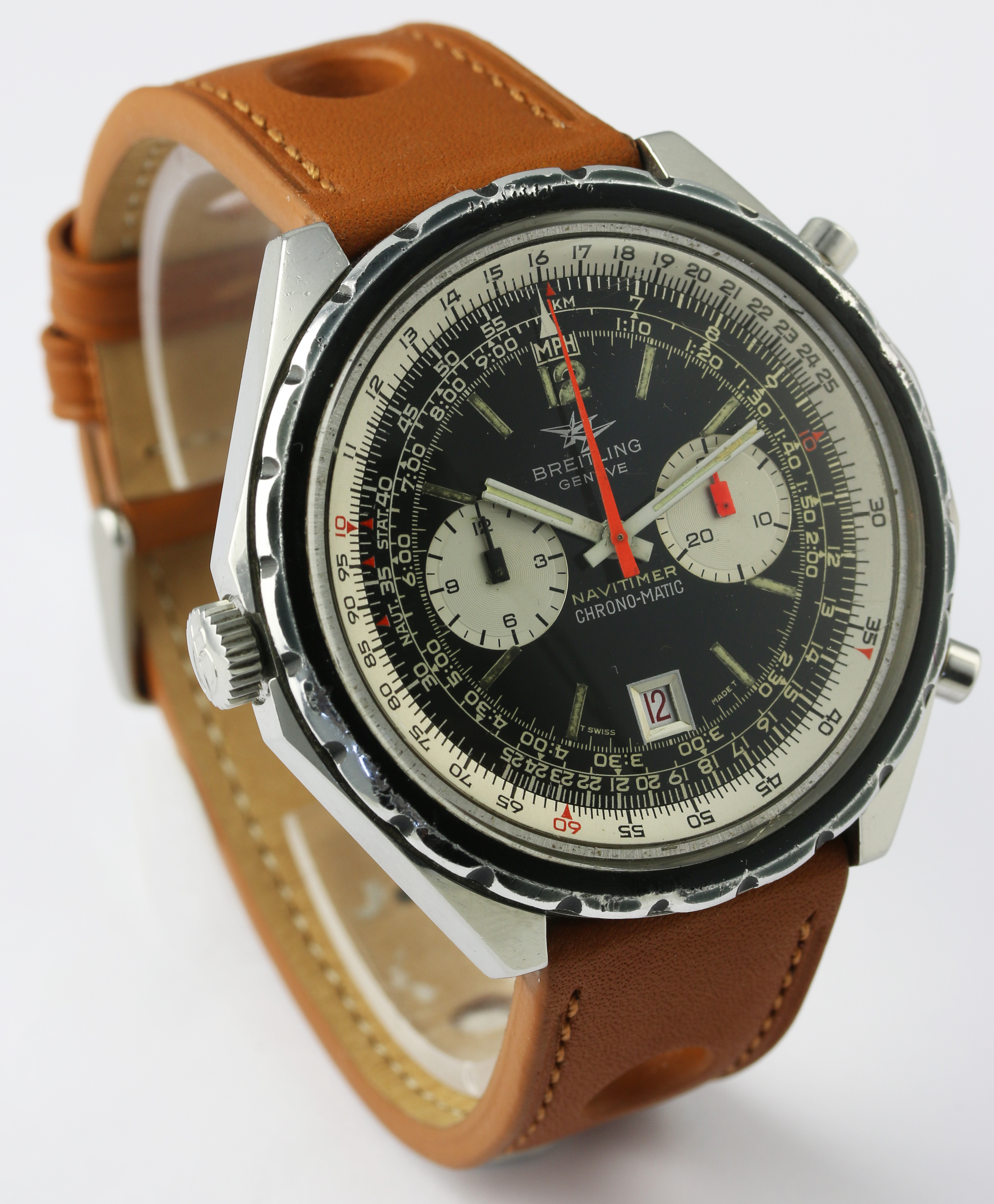 A GENTLEMAN'S STAINLESS STEEL BREITLING CHRONO MATIC NAVITIMER CHRONOGRAPH WRIST WATCH CIRCA - Image 5 of 8